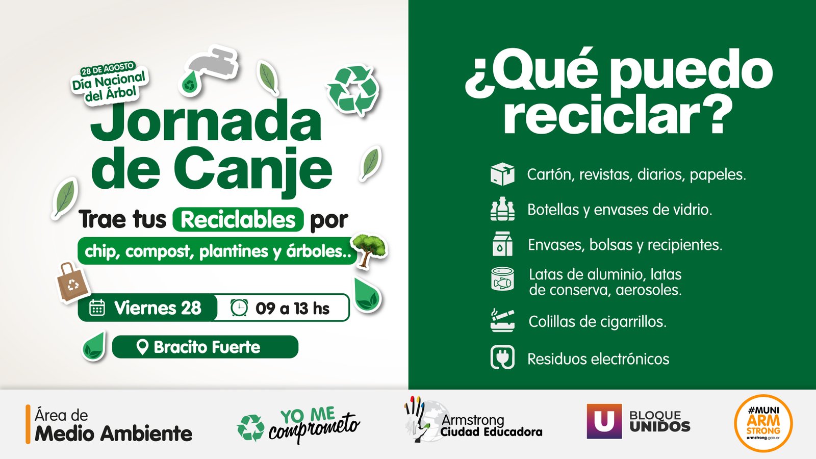 Viernes 28 de agosto, jornada de canje